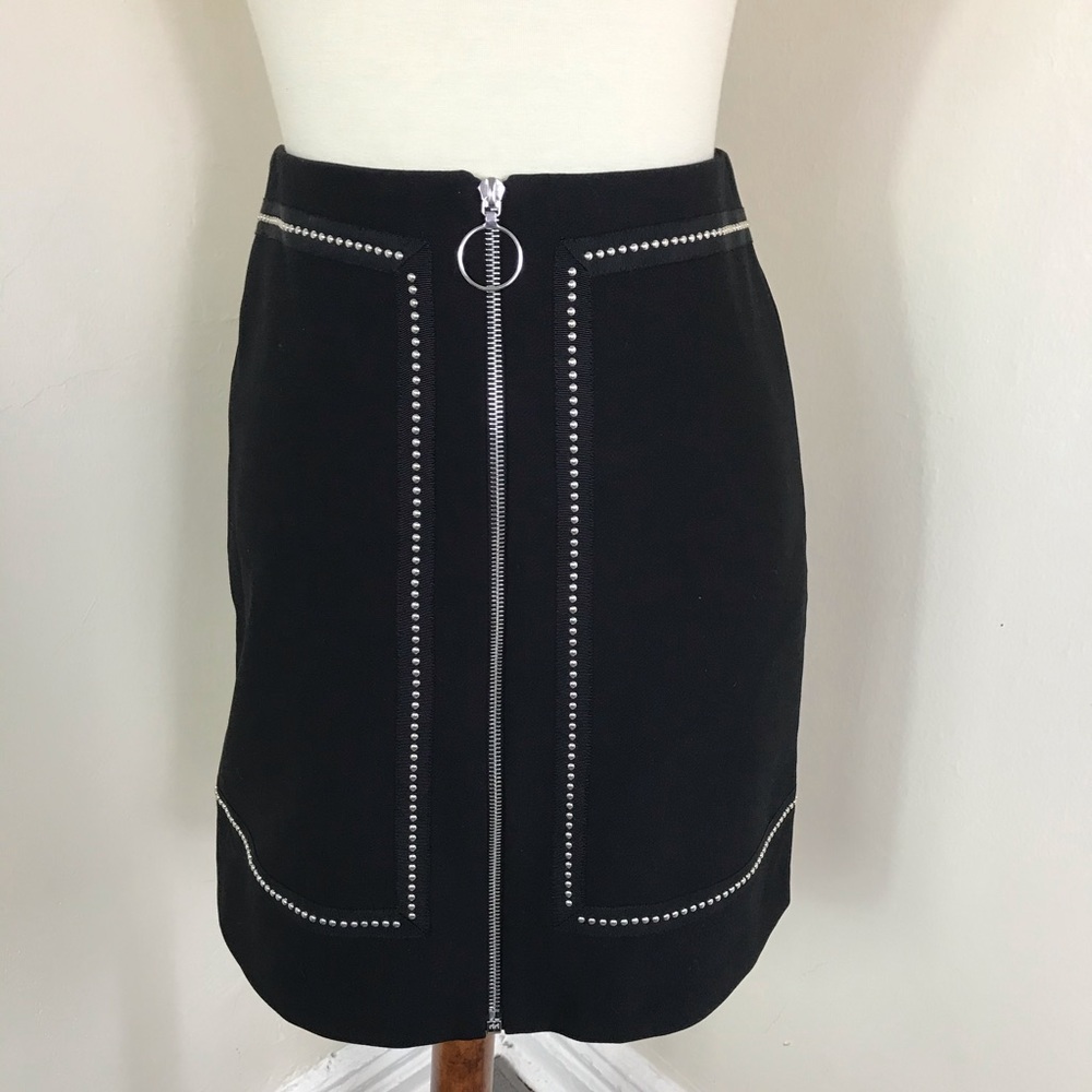 Maje front zip studded skirt - Picture 2 of 8
